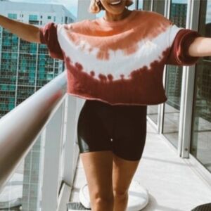 Wildfox Ruby Tie Dye Olivia Sweatshirt sz L